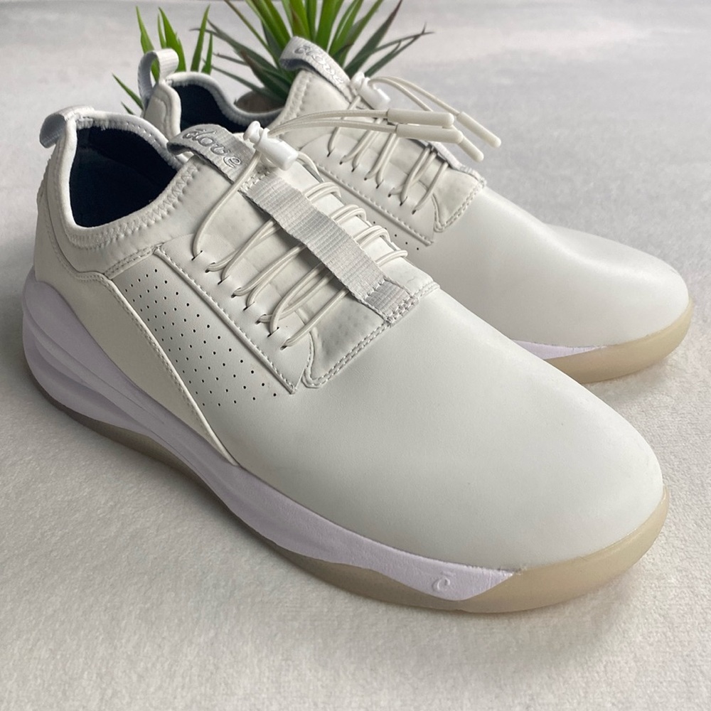 Clove The Classic Core Clarino Vegan Leather No Tie Sneakers | Brilliant White - Picture 2 of 16